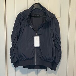 Athleta Cosmos Gray Jetset Bomber Jacket Sz XL NWT